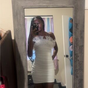 Elegant White Off-Shoulder Dress
